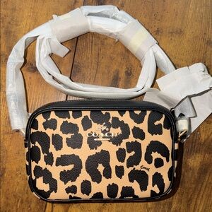 Coach Mini Jamie Camera Bag w/ Leopard Print, CY348